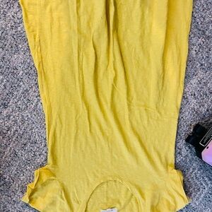 Lou & Grey for LOFT Yellow Flutter Sleeve Tee - Size Small